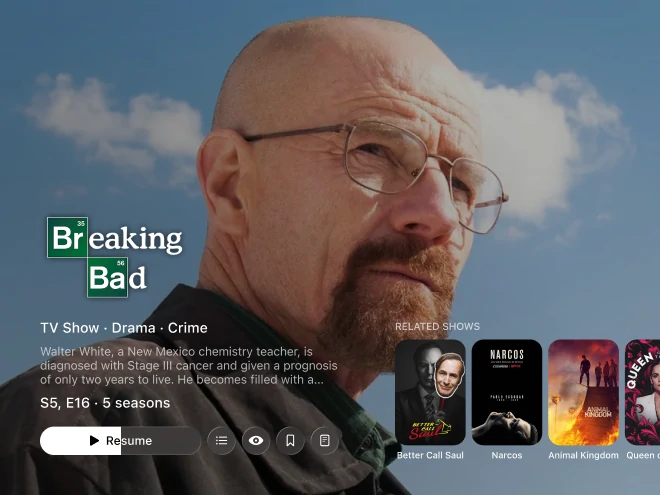Dion Movies and Shows interface
